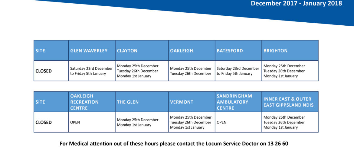 MAR.POS.2017.12.20 Opening hours over the festive season